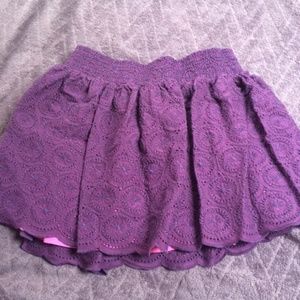 Aeropostale Purple Eyelet Mini skirt